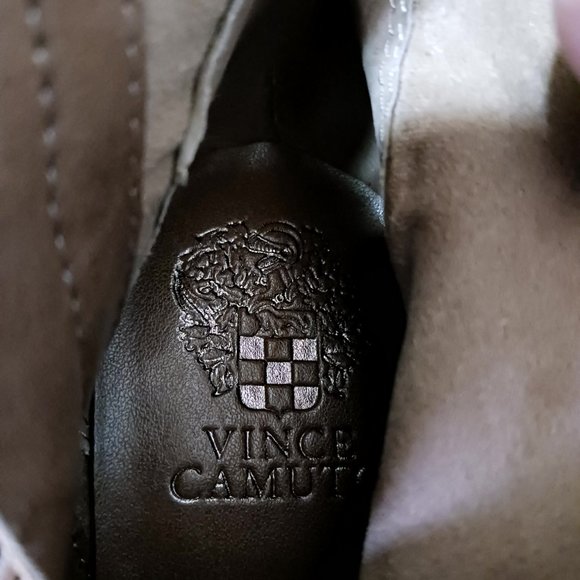 Vince Camuto Connolly Suede Cross Belted Heeled Booties – Size 8.5M - Picture 10 of 11